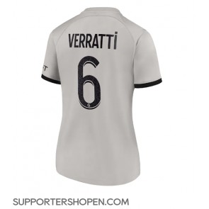 Paris Saint-Germain Marco Verratti #6 Borta Matchtröja Dam 2022-23 Kortärmad